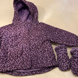 Baby winter jacket and gloves